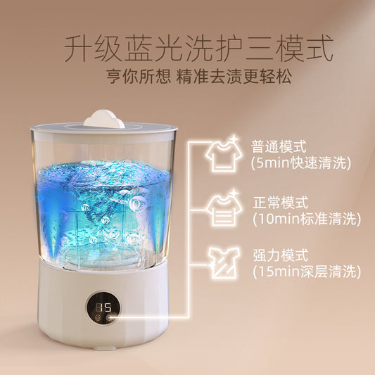 2L Fully Automatic Underwear Washing Machine, Small Double-Tub Washing Cup, Wireless Portable Washing Machine for Washing Socks and Underwear by PDG ibma