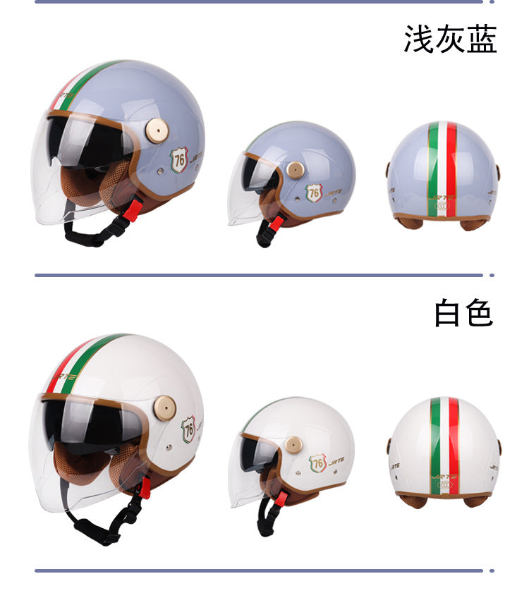 3c certified motorcycle helmet electric car helmet Harley universal battery car Four Seasons universal personality half helmet