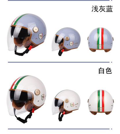 3c certified motorcycle helmet electric car helmet Harley universal battery car Four Seasons universal personality half helmet