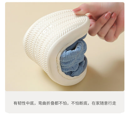 Japanese Linen Slippers for Women Spring & Fall Home Indoor Puff Cotton and Linen Silent Non-Slip Thick-Soled Bathroom Slippers for Men Wholesale