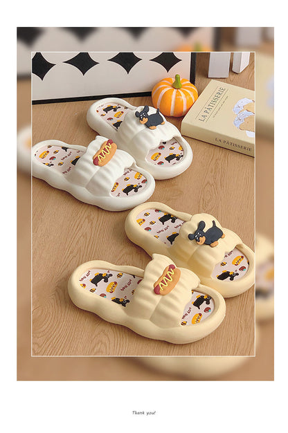 Women's spring and summer new thick-soled sandals and slippers for wearing cartoon PVC non-slip casual soft-soled sandals and slippers wholesale