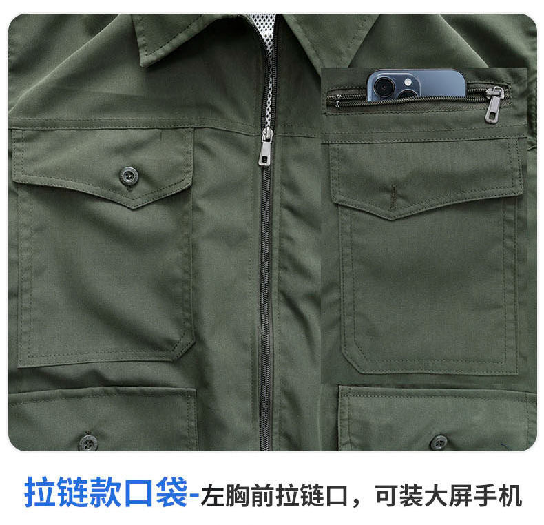 25 New Air-conditioning Clothes with Fan Outdoor Work Air-conditioning Shirt Factory Direct Cross-border Wholesale Exclusive