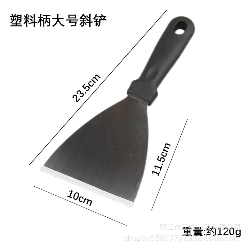 Triangle Stainless Steel Teppanyaki Grilling Shovel Multi-use Steak Hand-held Pancake Shovel Restaurant Teppanyaki Cuisine Gadget