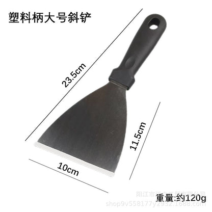 Triangle Stainless Steel Teppanyaki Grilling Shovel Multi-use Steak Hand-held Pancake Shovel Restaurant Teppanyaki Cuisine Gadget
