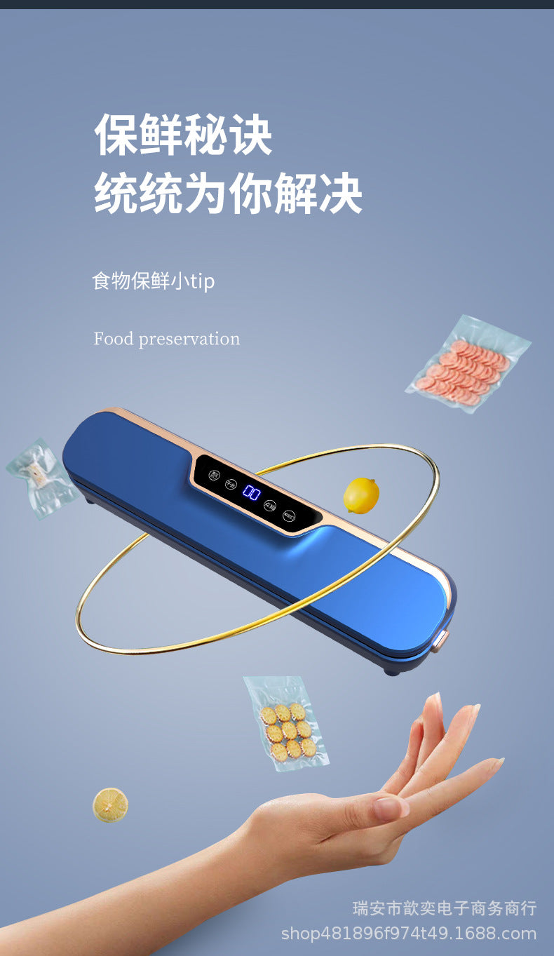 Automatic Vacuum sealing machine food packaging machine small fresh-keeping sealing machine household plastic sealing machine vacuum group purchase