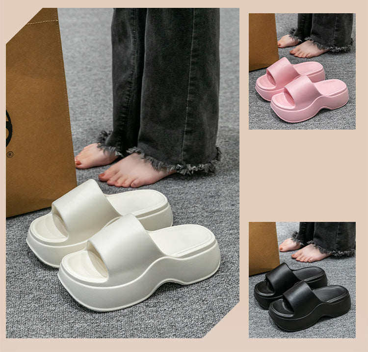 Eva Thick-Soled Slippers for Women to Feel Like Stepping on Shit, Indoor and Home Summer Deodorant Soft-Soled Outer Wear Heightening Beach and Seaside Slippers