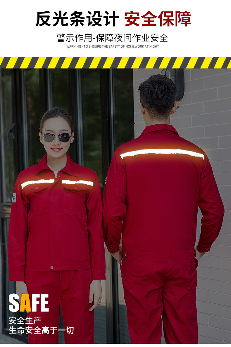 Summer thin anti-static overalls suit men's and women's long short sleeve gas station filling station gas petrochemical electricsuit