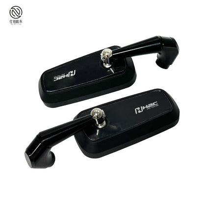 Motorcycle modification universal semi-CNC aluminum alloy rearview mirror mirror blue/chrome mirror anti-glare mirror H2C