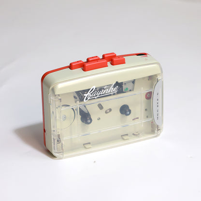 Bayin Box Cross-Border Transparent Retro Tape Player Recorder Walkman Headphone Player Tape Player Radio