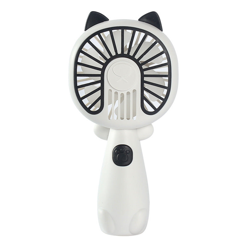 New cartoon mini fan summer outdoor portable USB rechargeable fan student dormitory desktop fan
