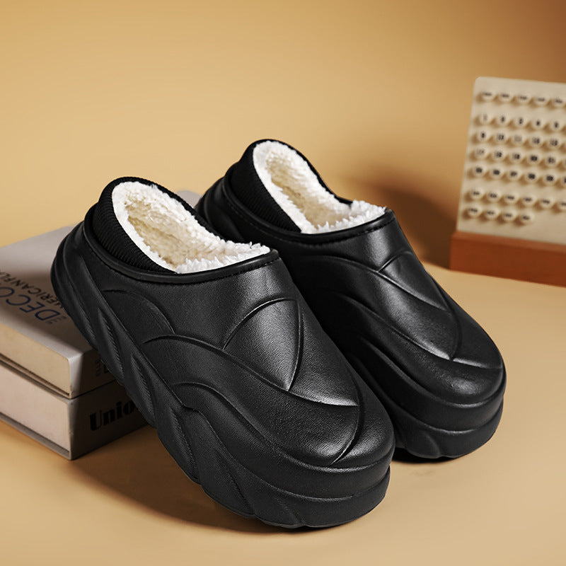 Waterproof Winter Men's Slippers 2025 New Winter Home Warm Thick-Soled Couple Casual Cotton Shoes for Women