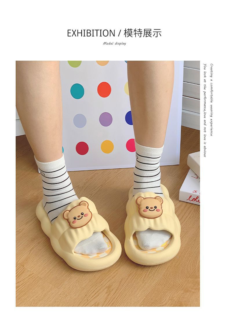 Women's spring and summer new thick-soled sandals and slippers for wearing cartoon PVC non-slip casual soft-soled sandals and slippers wholesale
