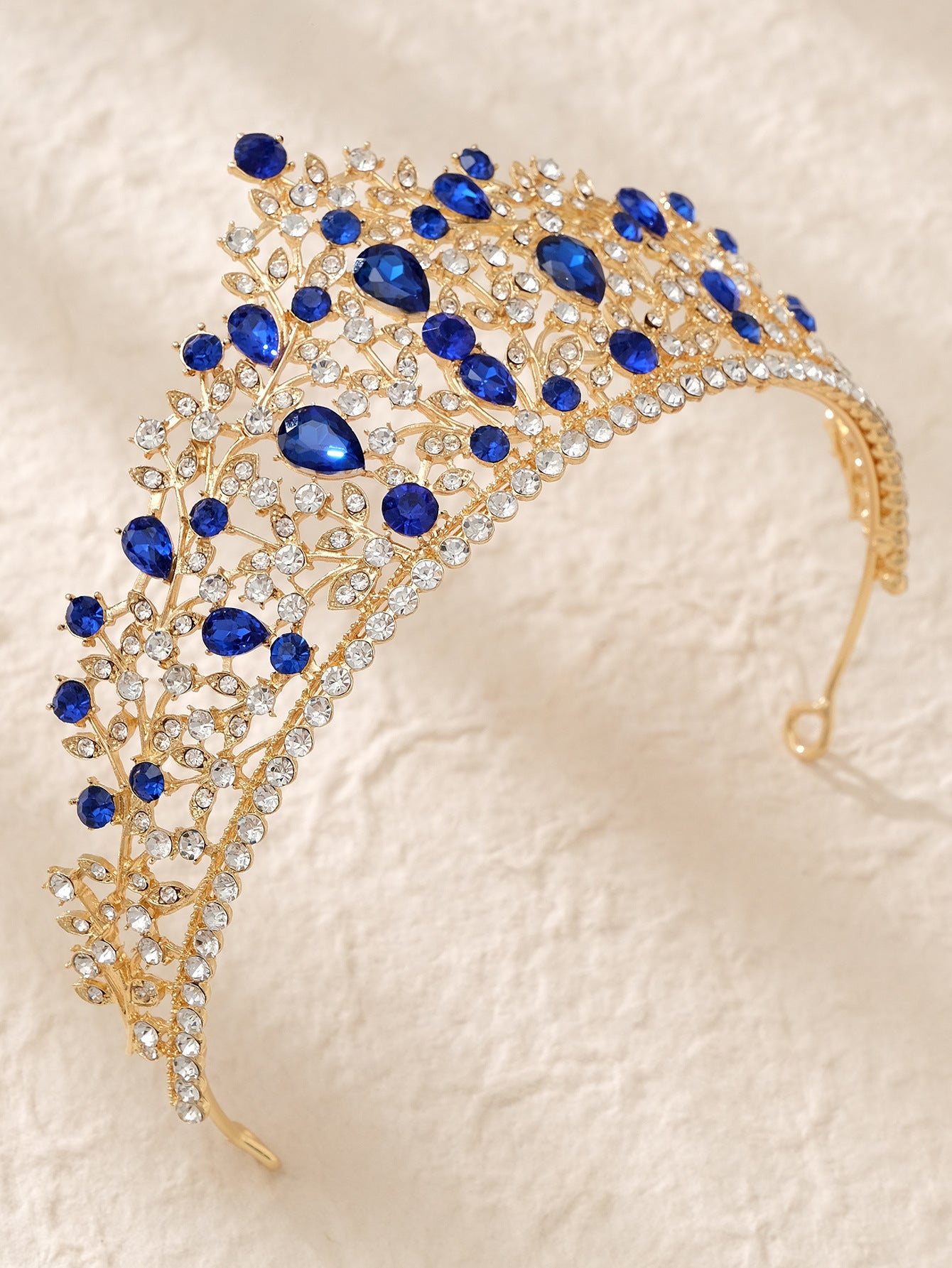 European and American All-match Bride Wedding Hair Accessories Light Luxury Full Diamond Birthday Party Crown Baroque Vintage Rhinestone Crown