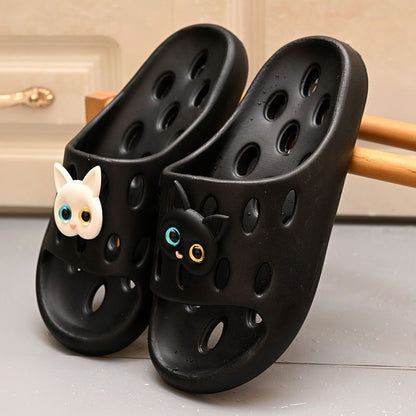 Bathroom Bath Slippers Women's Non-slip Quick-dry Home Four Seasons Hollow Leakage Shower Toilet Special Sandals for Men