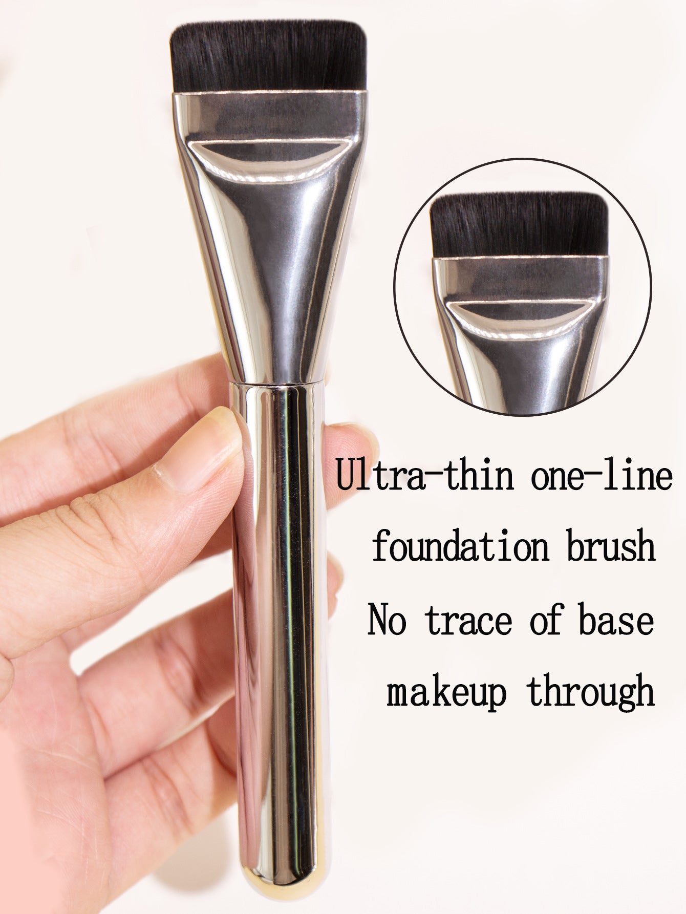 New single-piece one-line blade foundation brush flat thin flat head brush seamless no powder beauty tools in stock wholesale