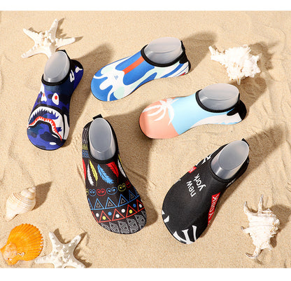 Cross-border new beach shoes quick-drying non-slip soft bottom outdoor wading shoes indoor fitness floor socks yoga shoes