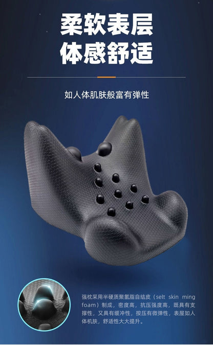 Cross-Border Supply of Pu Self-Skinning Massage Pillow, Straightening, Special Sleep Aid, Cervical Spine Pillow, Acupoint Neck Pillow
