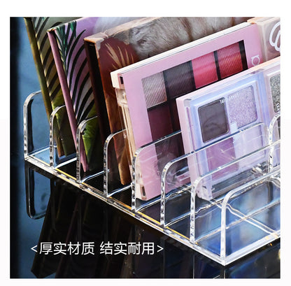 Cross-border Eye Shadow Plate Storage Rack Transparent Powder Cake Box Desktop Drawer Split-compartment Cosmetic Cosmetic Storage Rack Customization