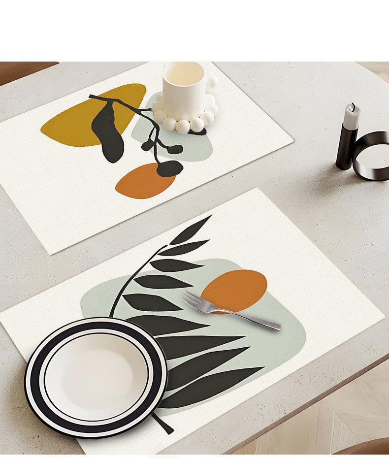Amazon's New Chinese Style Western Place Mats, Digital Printing Insulation Mats, Household Western Place Mats, Student Bowl Mats Wholesale
