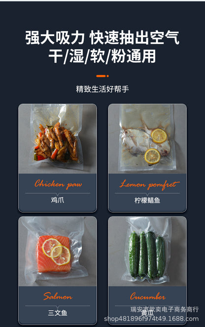 Cross-border vacuum packaging machine household automatic vacuum sealing machine small mini plastic sealing machine portable kitchen fresh-keeping Machine