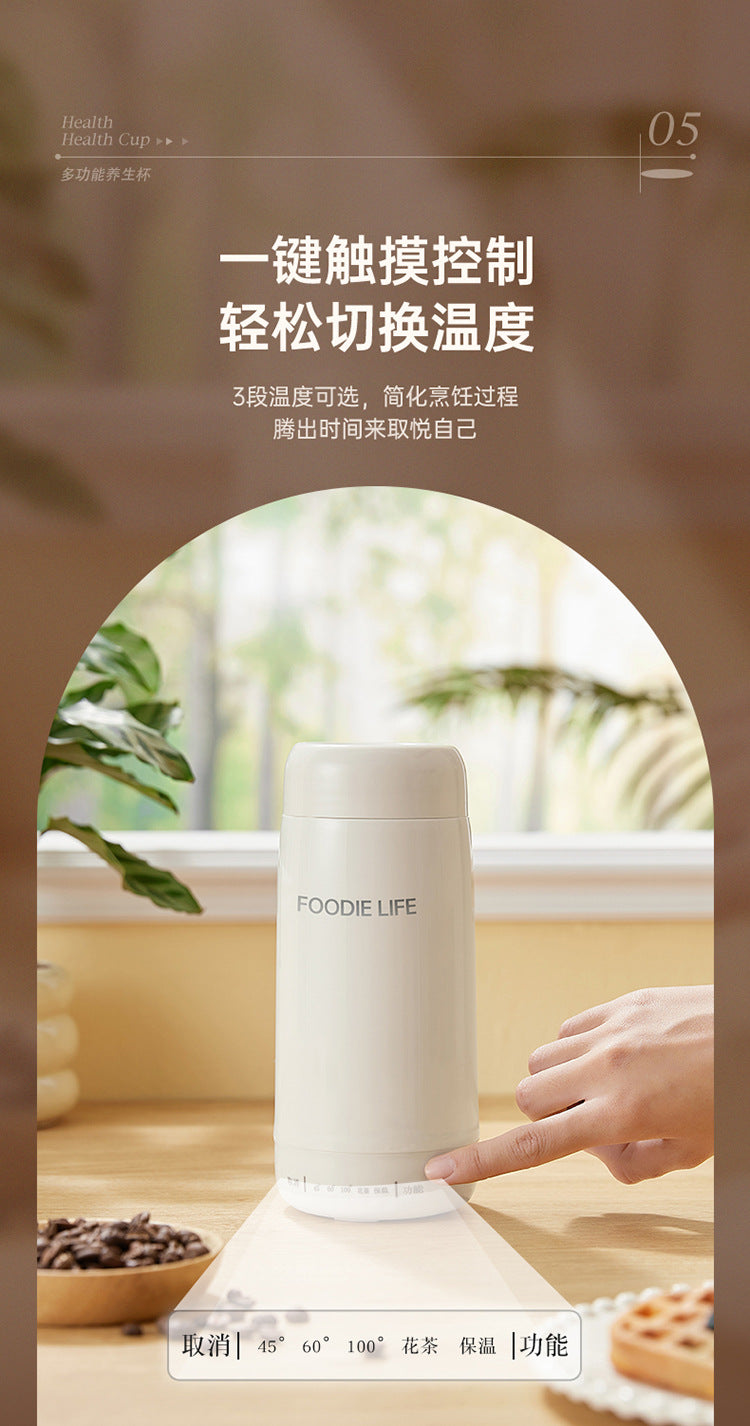 Travel Kettle Electric Heating Cup Small Portable Heating Stainless Steel Thermostatic Cup Health Kettle Tea Thermos Cup