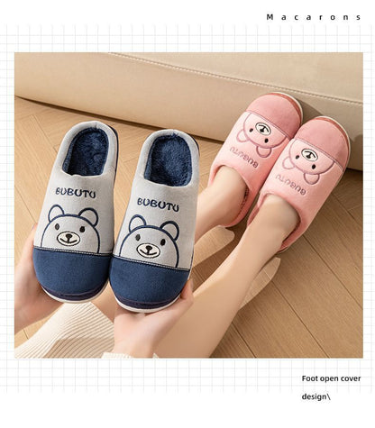 New 2025 Cotton Slippers for Men and Women, Winter Thick-Soled Non-Slip Indoor Warm Home Slippers for Men and Couples