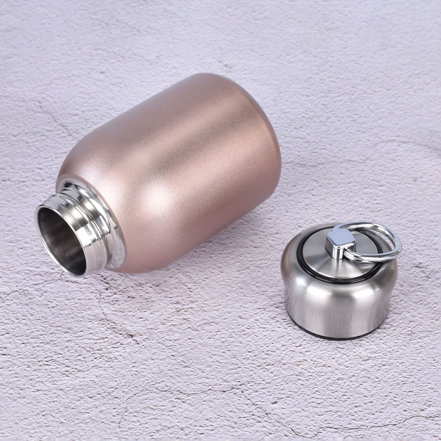 Cross-Border Mini 316 Stainless Steel Chubby Thermos Cup with Ring Flap Pocket Pants Cup Vacuum Double-Layer Portable Cup