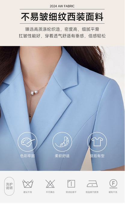 French Hepburn Style Small Black Dress High Sense High Cold Royal Sister Fried Street Small Fragrance Style Pleated Professional Suit dress Summer