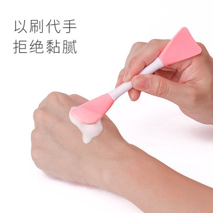 Double-Ended Silicone Mask Brush, Facial Cleansing Massage Brush, Mud Mask Application, Facial Homemade Soft Mask Tool Special Brush
