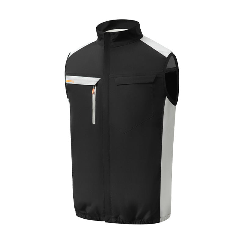 Cross-border Summer New Air Conditioning Clothing Hooded Tooling Short-sleeved Cooling Fan Clothing Outdoor Summer Prevention Work Clothes for Men