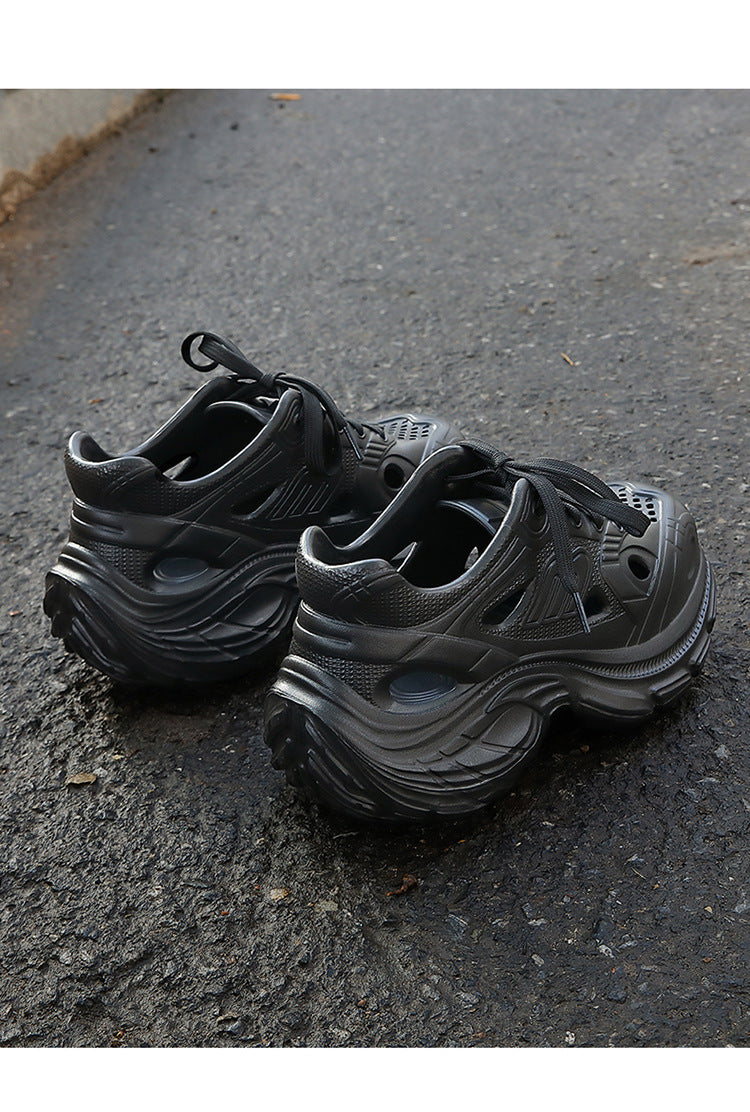 Thick-Soled Clogs for Women, Summer Sports and Leisure 2025 New Internet Celebrity Fashion Non-Slip Toe-Cap Sandals