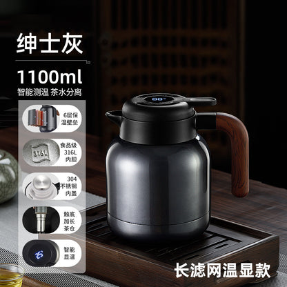316L Stainless Steel Insulated Large Capacity Kettle for Home Use, Thermos for Tea, Dedicated for Warming Tea, Water Separation, and Stewing Tea Kettle