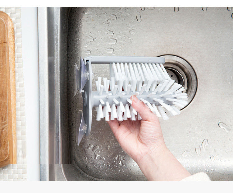Cup Brush, Cup Washing Brush, Suction Cup Brush, Multifunctional Milk Tea Shop Suction Wall Rotating Decontamination Cleaning Glass Cup Brush