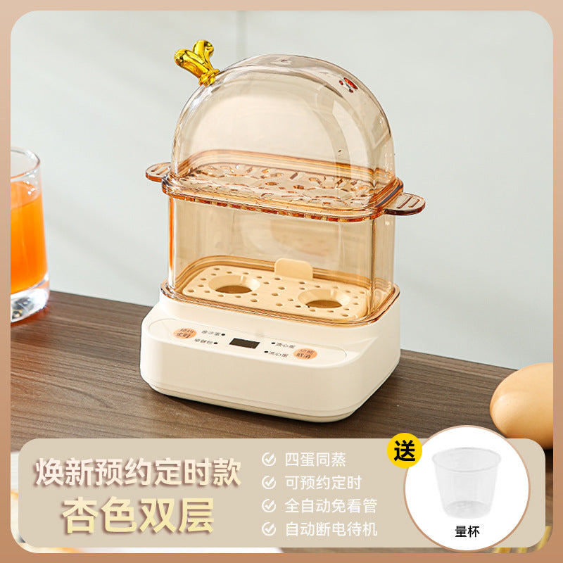 Mini Egg Boiler 2024 New Arrival Regular One-person Egg Steamer Automatic Power-off Household Small Smart