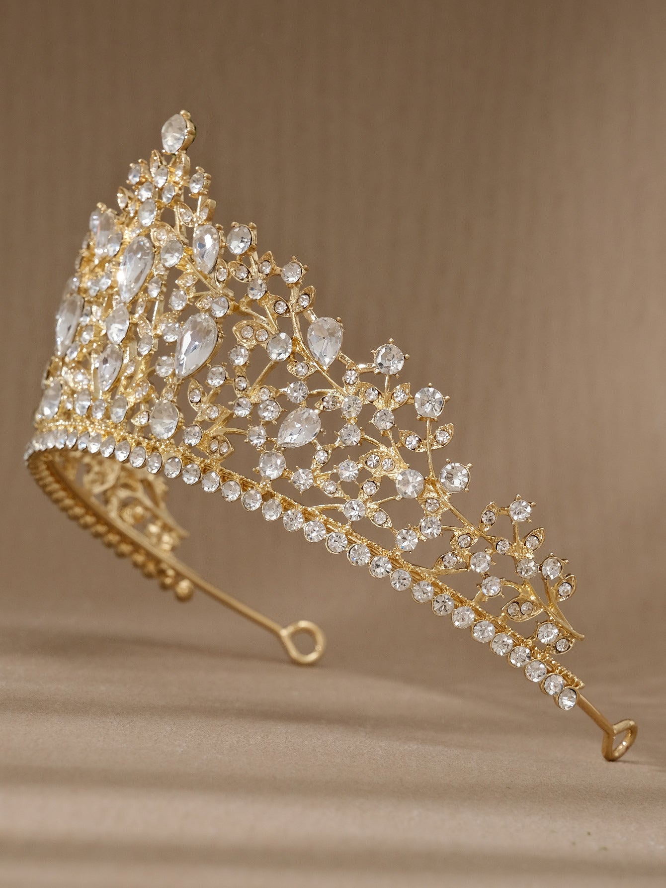 European and American All-match Bride Wedding Hair Accessories Light Luxury Full Diamond Birthday Party Crown Baroque Vintage Rhinestone Crown