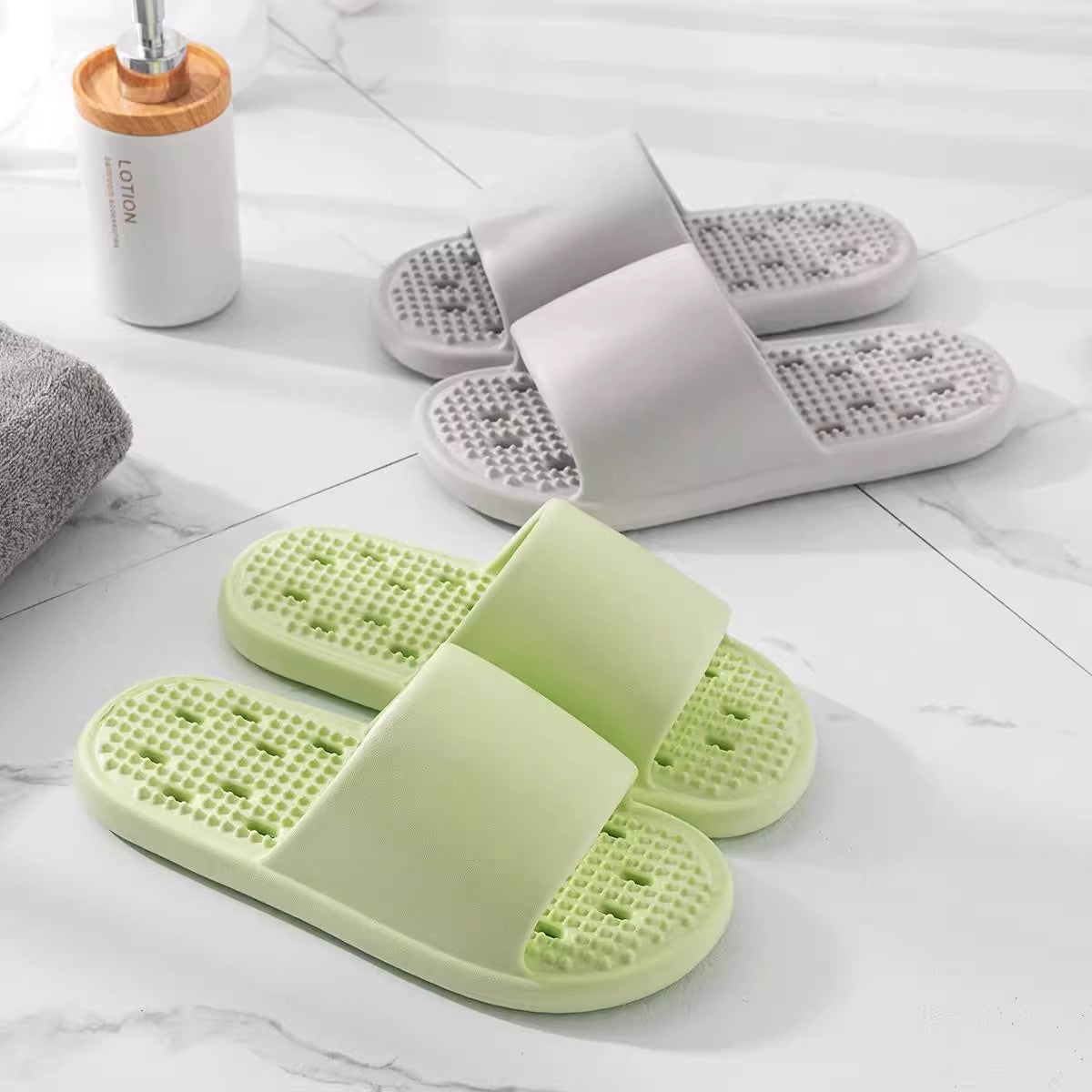 Mute Leakage Slippers Women's Bathroom Bath Non-Slip Home Indoor Toilet Hollow Hole Eva Slippers