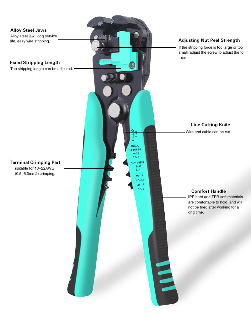 Wholesale Multifunctional Wire Stripping Pliers, Cable Stripping Pliers, Electrician Pliers, Manual Wire Stripping Pliers, High Carbon Steel