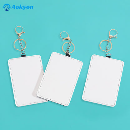 Heat Transfer Sublimation Traffic Card Holder Work Id Card Holder with Printable Designs, Keychain, White Disney Card Holder