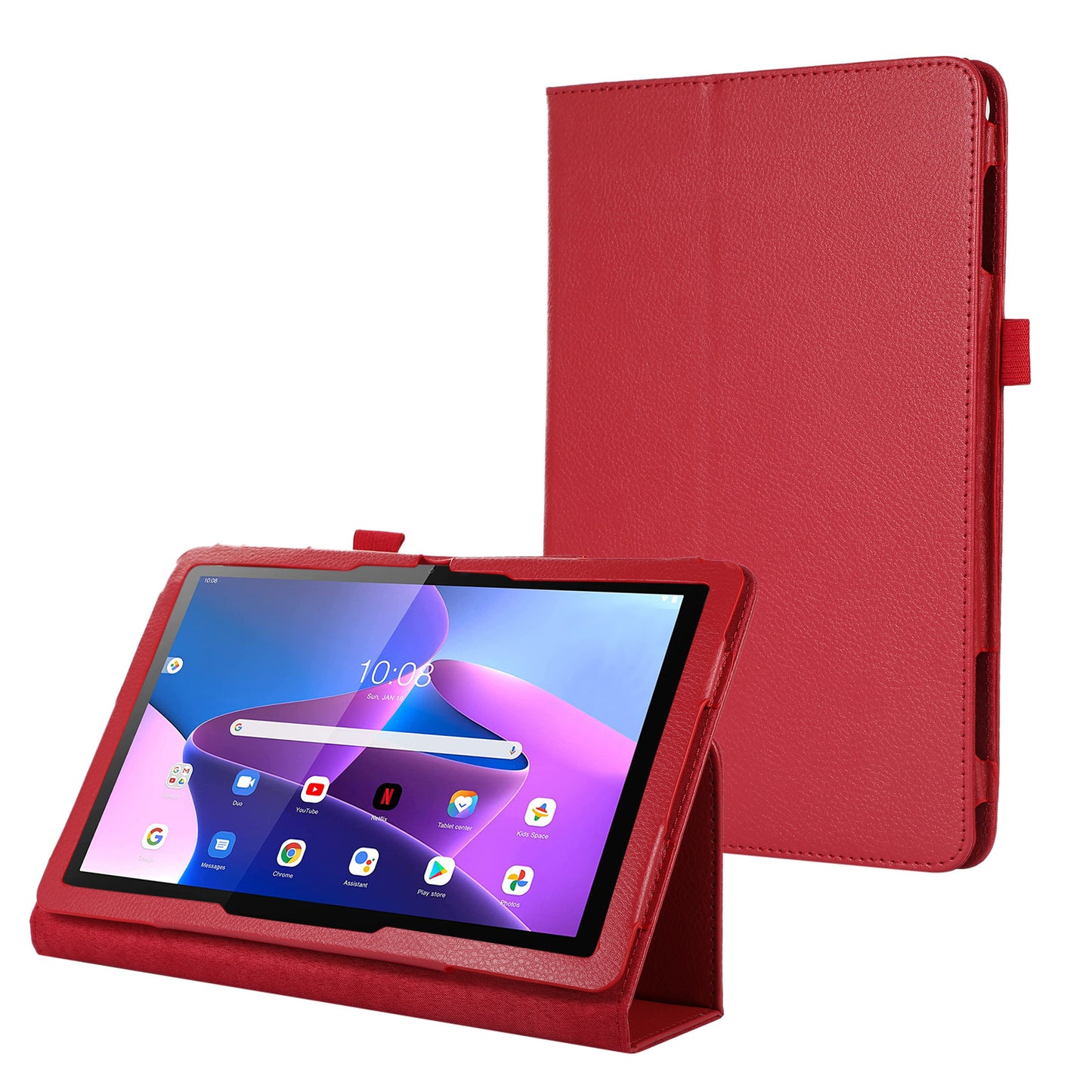 Suitable for Lenovo M10 three generation TB328 tablet computer litchi pattern full edge protective cover