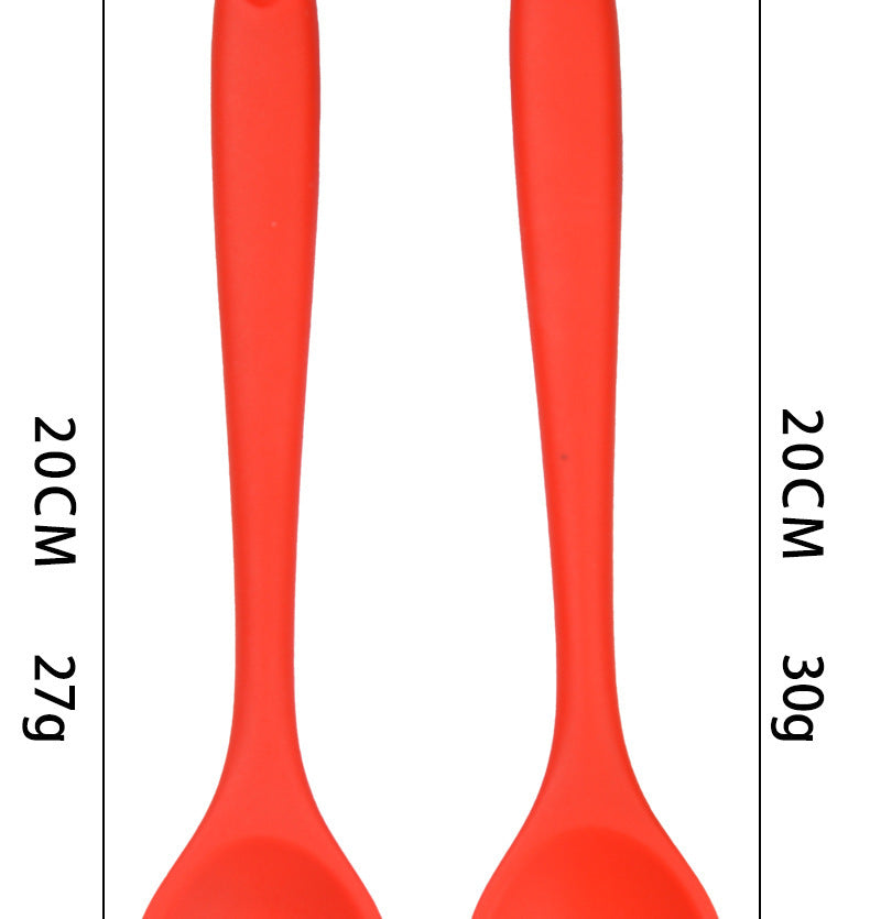 Food Grade Silicone Spoon, Kidsren's Safety Table Spoon, High Temperature Resistant Non-Stick Pan, Student Spoon, Baby Food Supplement Mixing Spoon