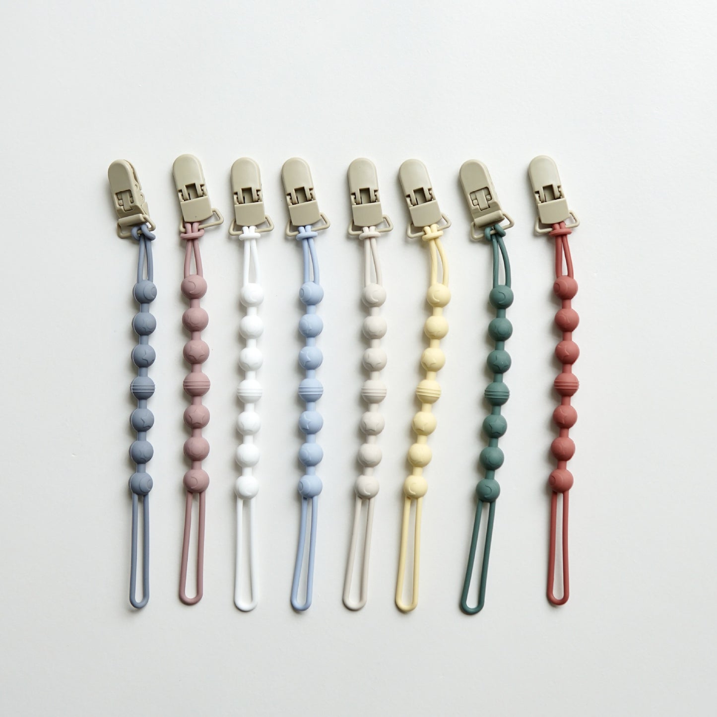 Ins Nordic Style New Plastic Clip Silicone Chain Baby Toy Grinding Stick Tooth Gum Silicone Chain Nipple Anti-losing Rope