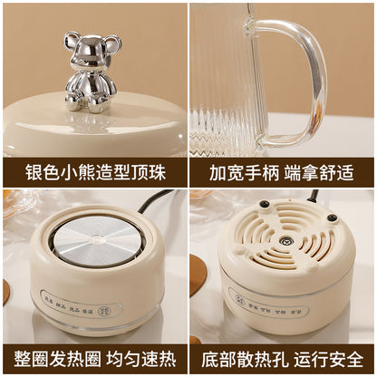 Health pot household multi-functional full glass tea cooker kettle small office flower teapot insulation electric Cup