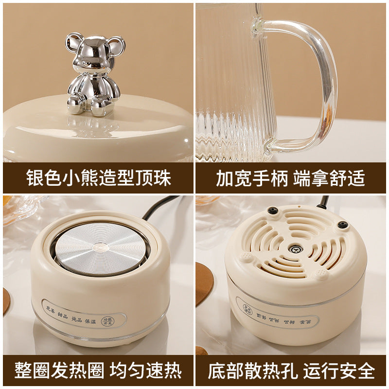 Health Pot Household Multifunctional Full Glass Tea Maker Kettle Small Office Flower Tea Pot Electric Cup Gift