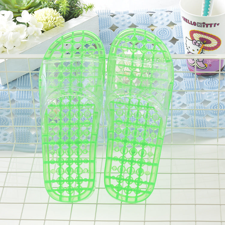 Couple Bathroom Slippers Men's Summer Non-slip Home Indoor Bathing Women's Sandals Thick Bottom Massage Leakage Home Shoes