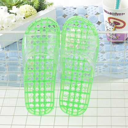 Couple Bathroom Slippers Men's Summer Non-slip Home Indoor Bathing Women's Sandals Thick Bottom Massage Leakage Home Shoes