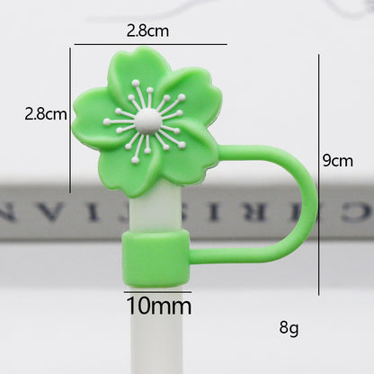 Popular 10mm Begonia Flower Straw Cap Stanley Water Cup Straw Plug Silicone Flower Straw Cover Direct from Manufacturer