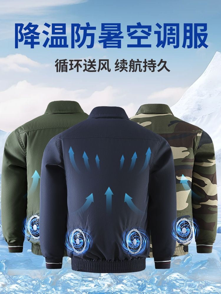 25 New Air-conditioning Clothes with Fan Outdoor Work Air-conditioning Shirt Factory Direct Cross-border Wholesale Exclusive