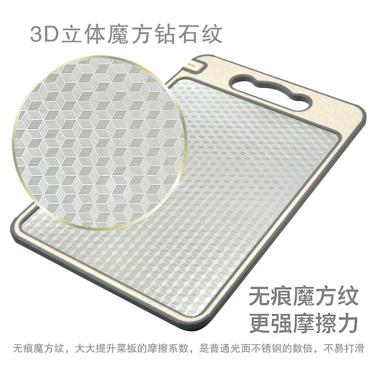 Amazon Cross-border Explosions Stainless Steel Wheat Straw Double-sided Cutting Board Thickened Anti-skid Cutting Board Cutting Board Source Factory