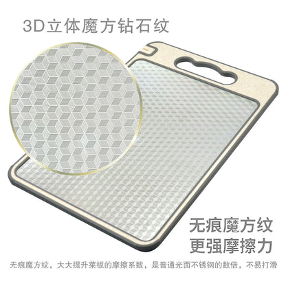 Amazon Cross-border Explosions Stainless Steel Wheat Straw Double-sided Cutting Board Thickened Anti-skid Cutting Board Cutting Board Source Factory