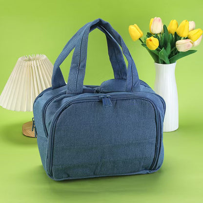 Fashionable and Simple 2025 New Style Makeup Bag, Large Capacity, Divided and Layered Toiletry Bag, Portable Travel Makeup Storage Bag